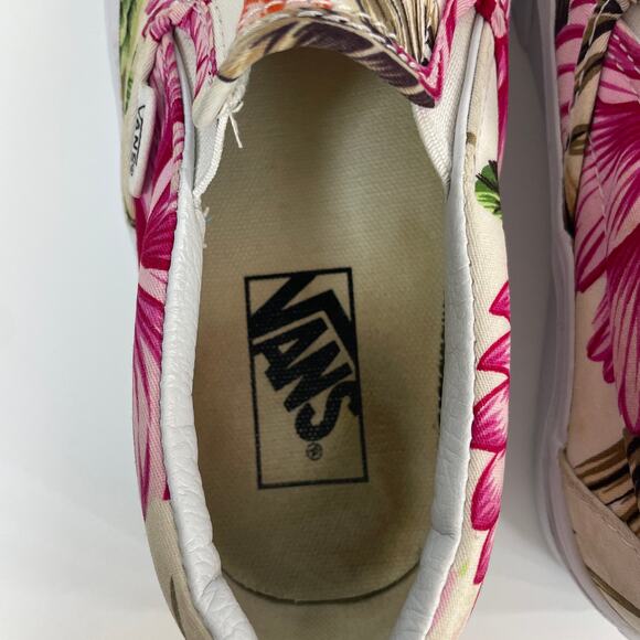 Vans Off the Wall Hibiscus Floral Print Slip On Shoes Women Size 5 Men Size 3.5 - Picture 10 of 14